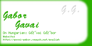 gabor gavai business card